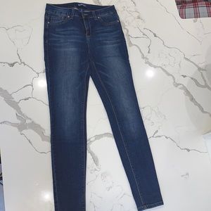 High-Waisted Blue Jeans